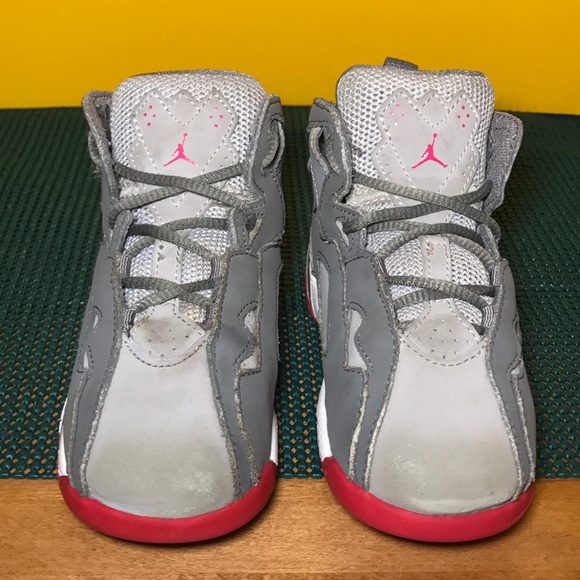 Kids Pink Air Jordan True Flight Sneakers Size 9C - Picture 5 of 8